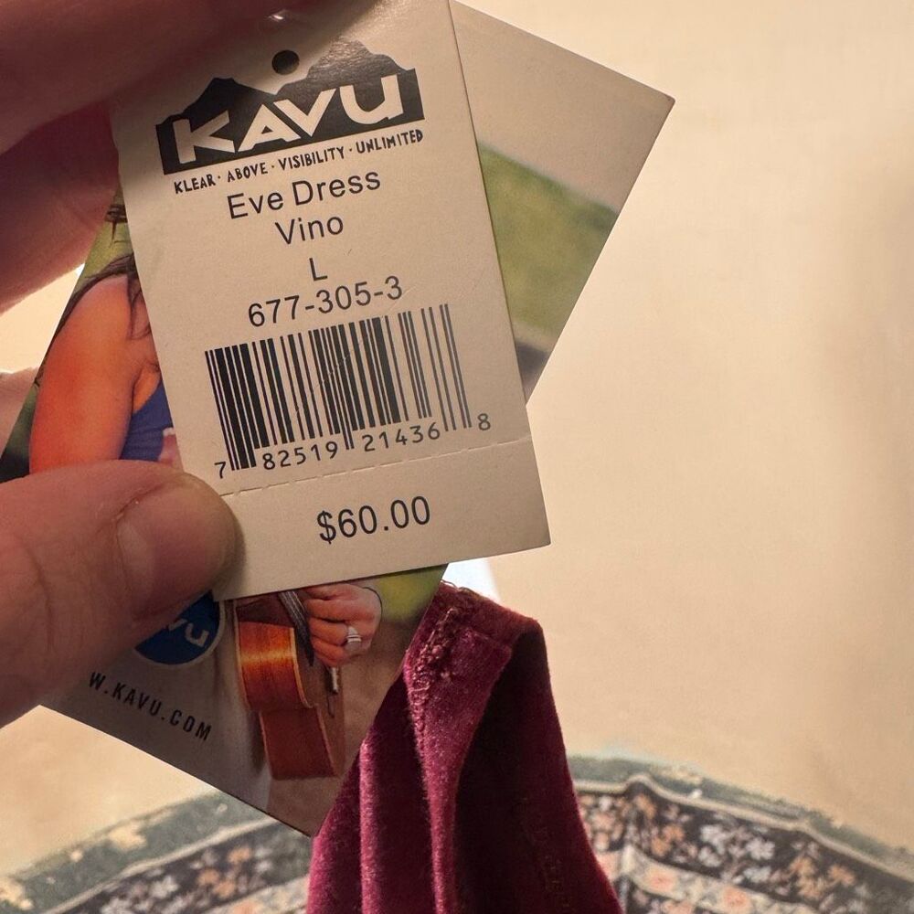 KAVU Eve Dress in Vino | Size L | NWT - Picture 5 of 6